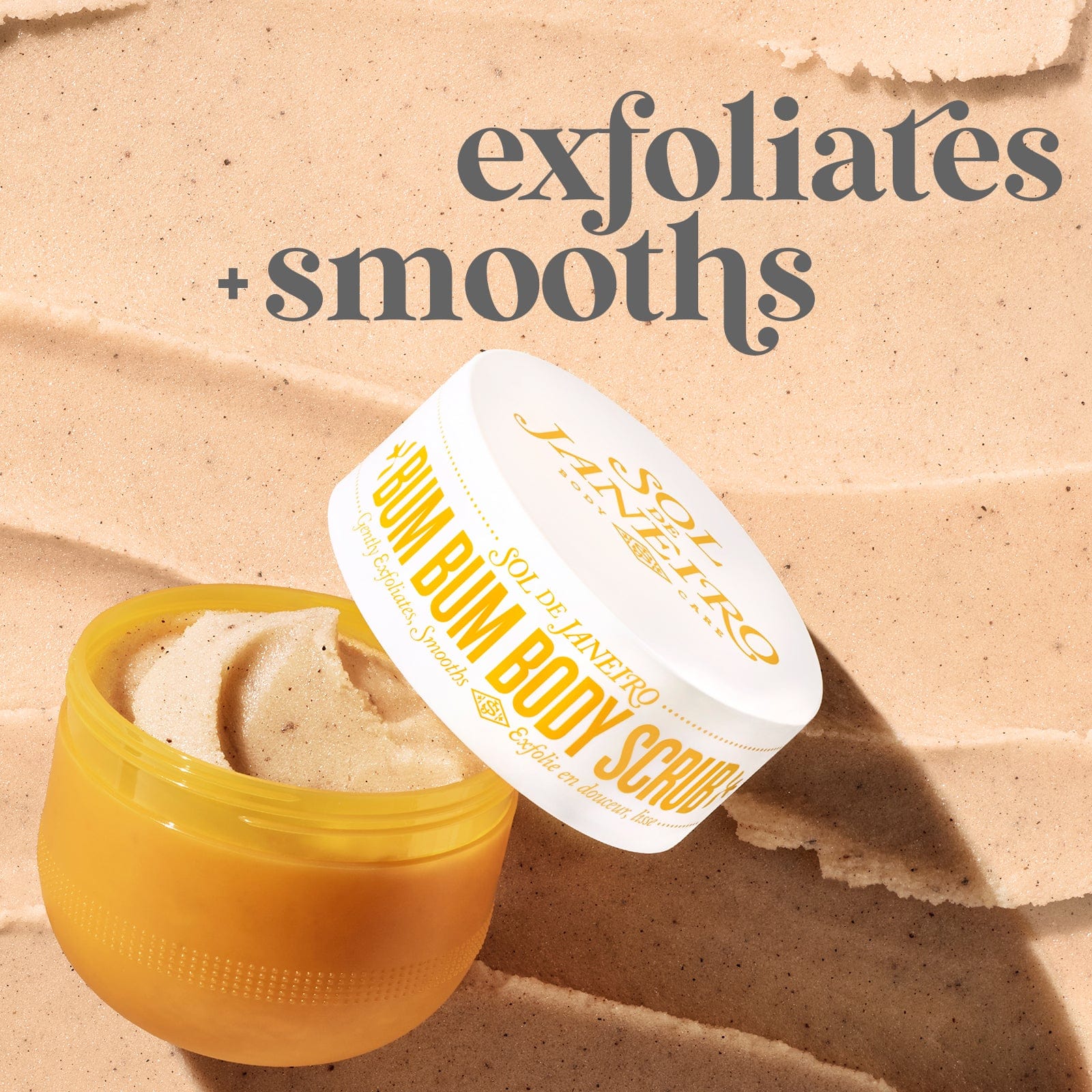exfoliates + smooths