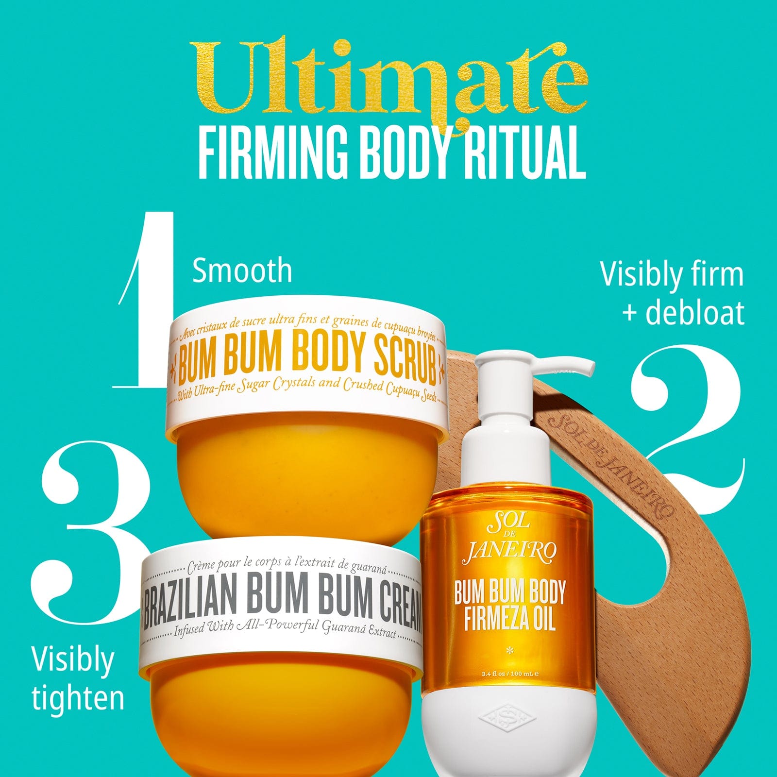 Ultimate firming body ritual - 1. Smooth, 2. Visibly firm + debloat, 3. Visibly Tighten