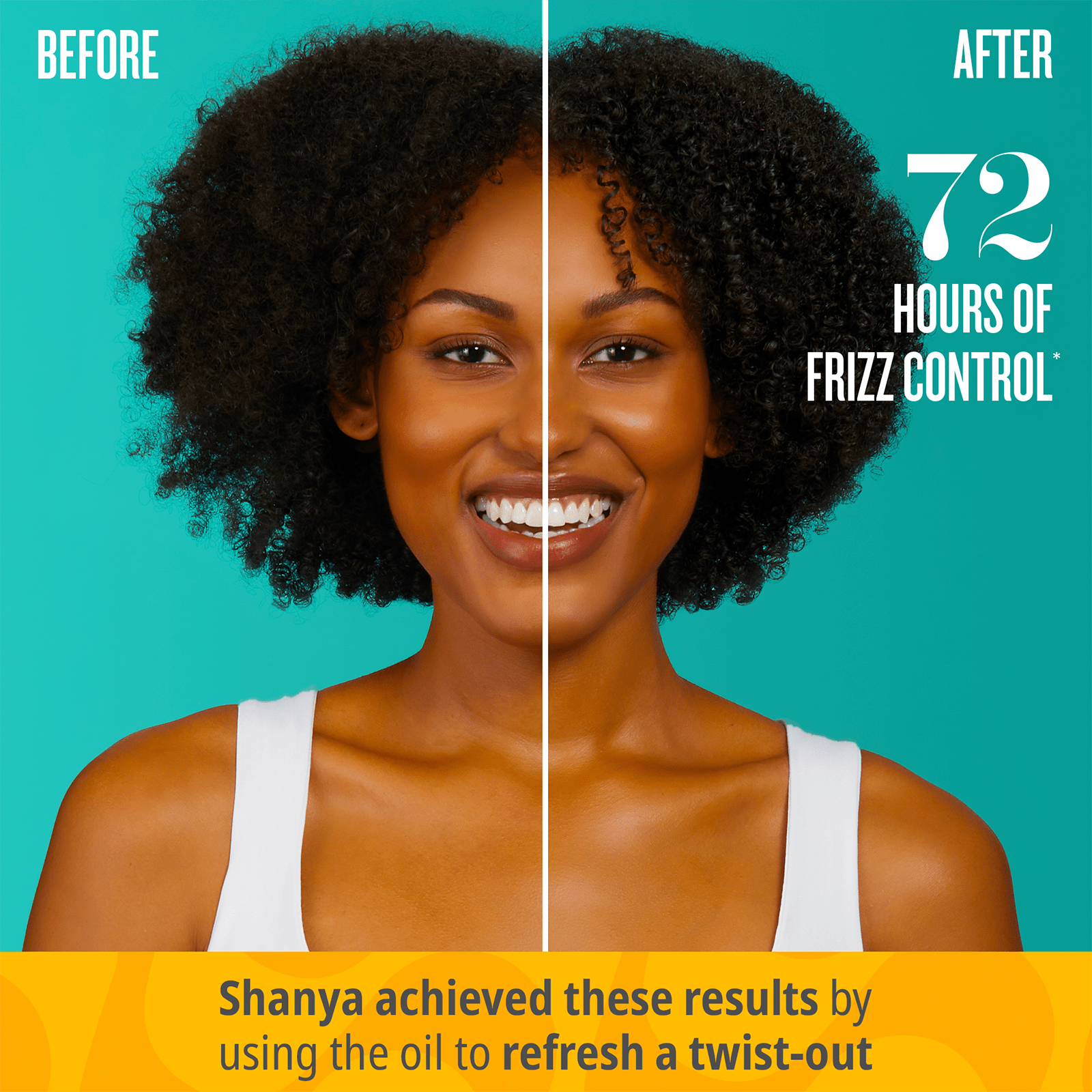 Before // After - 72 hours of frizz control