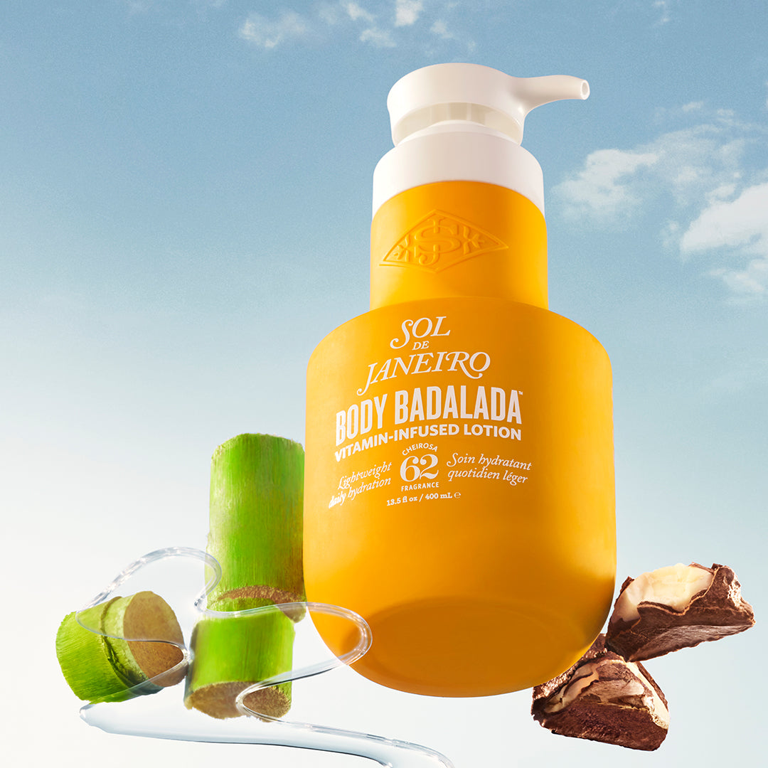 Sol de janeiro Body Badalada Lotion with its key ingredients 