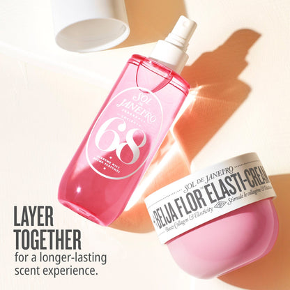 Layer together for a longer-lasting scent experience. Cheirosa 68 perfume mist and beija flor cream