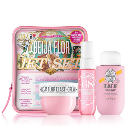 Beija flor jet set - beija flor cream (50ml), Cheirosa 68 (30ml), Beija flor body wash (90ml)