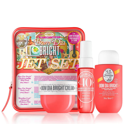 Bom dia bright jet set - bom dia bright cream (50ml), cheirosa 40 perfume mist (30ml), bom dia bright body wash (90ml)