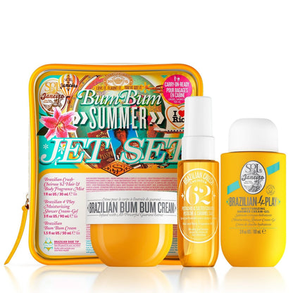 Bum Bum Jet Set - Brazilian Bum Bum Cream (50ml), Cheirosa 62 (30ml), Brazilian Play Shower Gel (90ml)