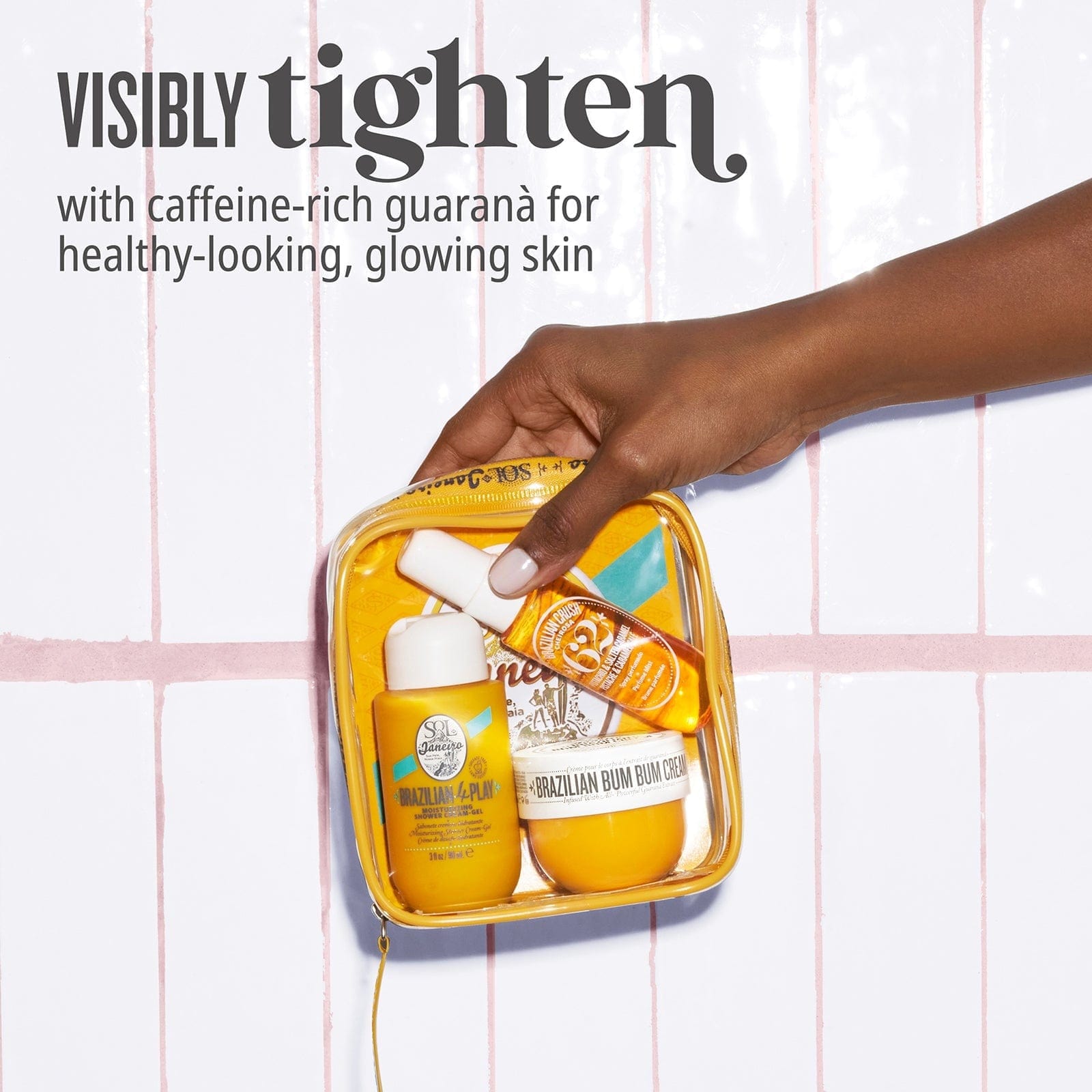 Visibly tighten with caffeine-rich guarana for healthy-looking, glowing skin