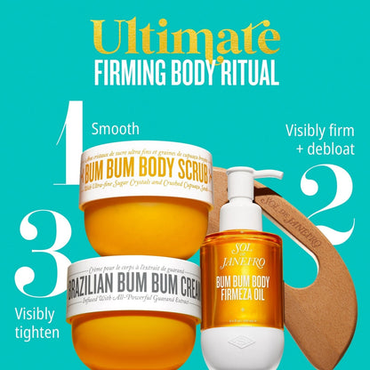 Ultimate firming body ritual 1. smooth 2. visibly tighten 3. visibly firm + debloat